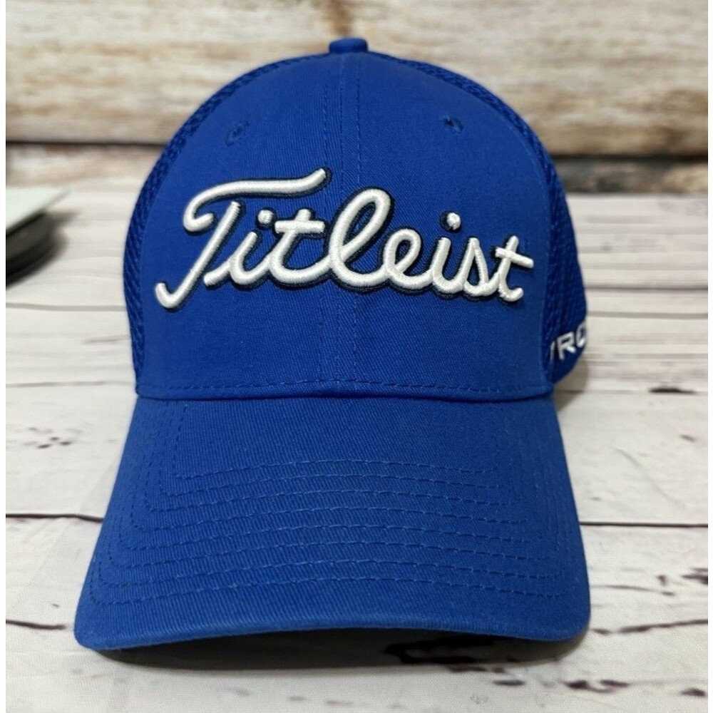 Titleist New Era Pro V1 FJ Mesh Flex Fit Golf Cap Hat Size L/XL  Bright Blue